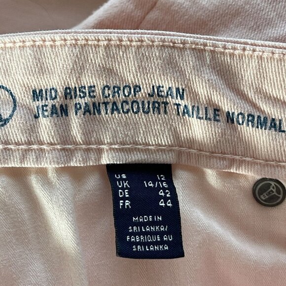 Lands' End Pale Pink Mid Rise Cropped Jean Size 12 - Picture 5 of 10